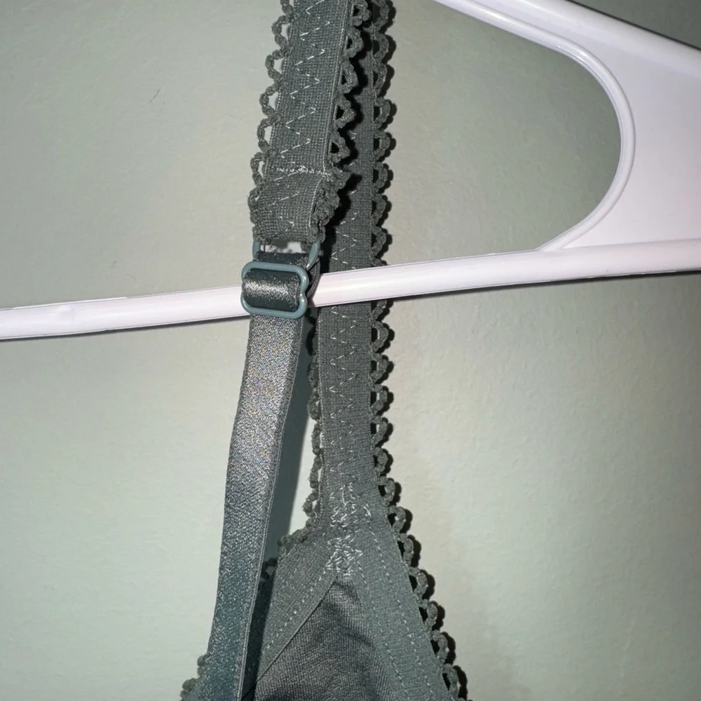 Aerie Women’s‎ Green Diamond Pattern Bralette Size XXL Adjustable Straps
